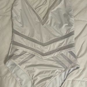 White One Piece Kenneth Cole Bathing Suit